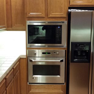 After conversion was done wolf built in microwave and ge monogram oven