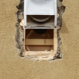 cut stucco to install vent