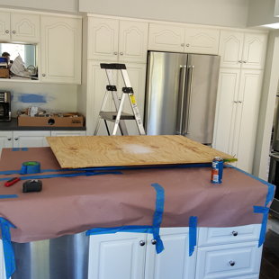 setting up for Island hood install