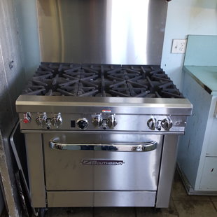 36inch southbend  commercial stove installed