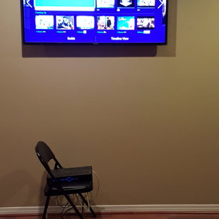 tv with wire concealing afterwards