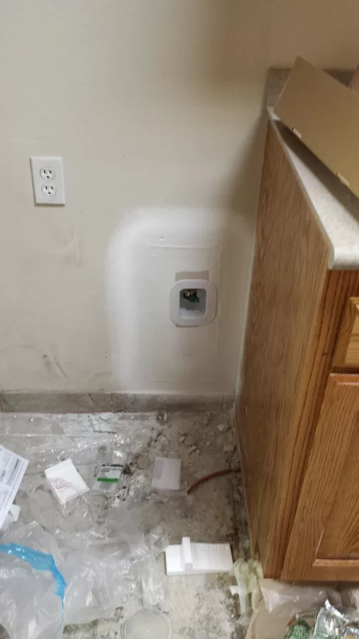 Wall Valve Installation before it was just copper tubing, delivery guys refuse to touch