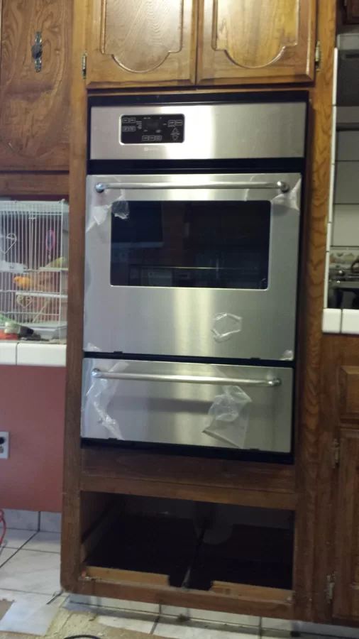 fillers and platform stained to match old cabinets. and this is the finished product peopl