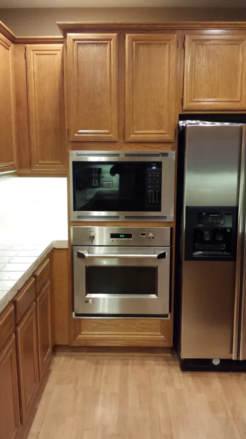 After conversion was done wolf built in microwave and ge monogram oven