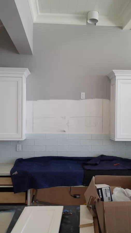 before wall hood installation
