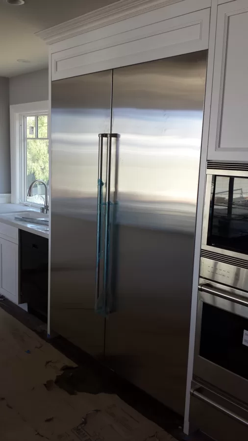 Nice,perfectly aligned and flush. subzero columns (60inch total width) installation cost $