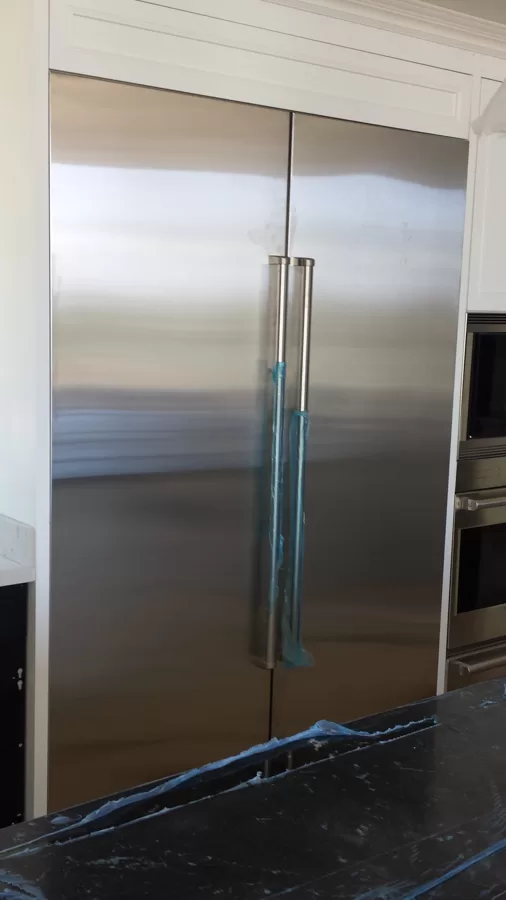 Subzero columns. two 30 inch units merged together.