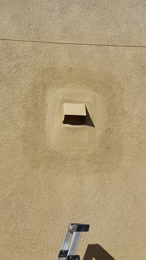 after stucco got patched and painted ;)