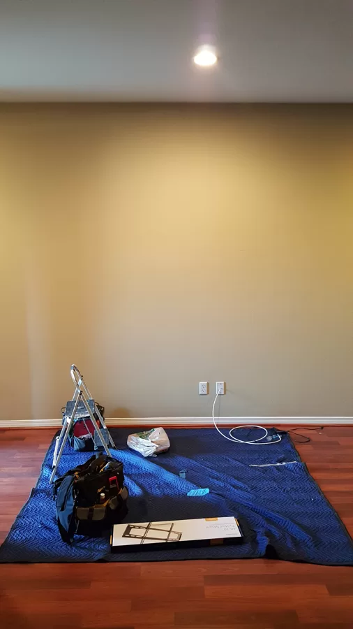 before tv installation 
