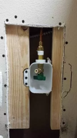 Before it was just copper tubing coming out of the wall. job cost. 160.